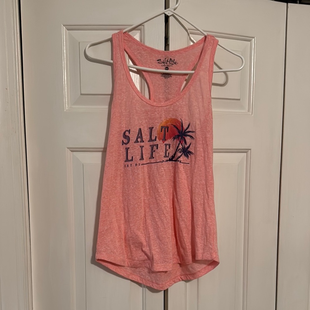 Salt Life Pink Relaxed Tank Top